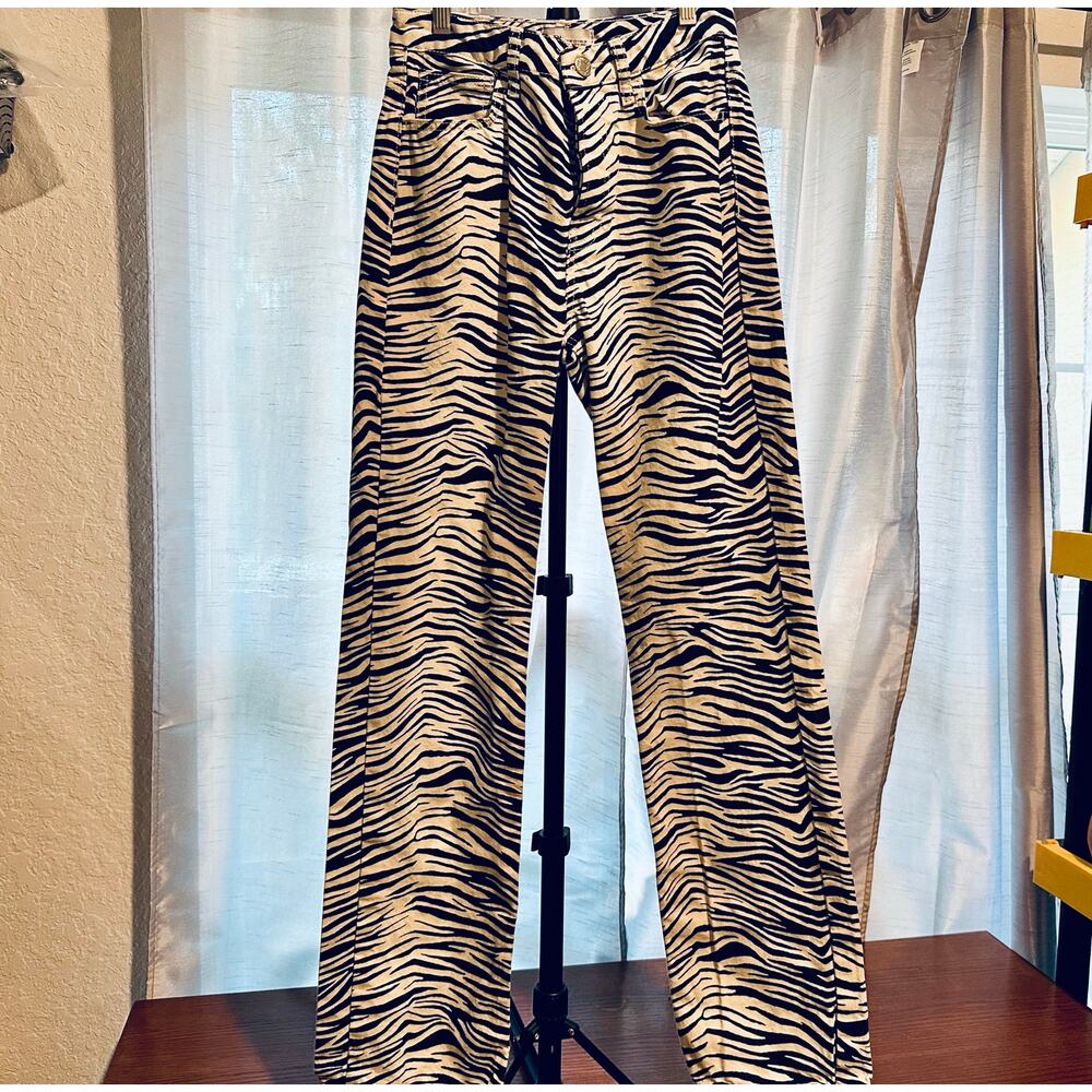 Zara Zebra High Rise Skinny Denim, Women’s 4 Button Fly